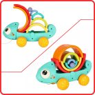 Chameleon Sorter - montessori kaméleon fejlesztő játék, többszínű