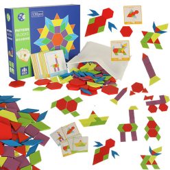 Montessori Puzzle 155 - 155db-os fa montessori oktató kirakó játék