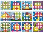 Kruzzel 17250 - gombmozaik készségfejlesztő játék, többszínű