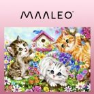 Maaleo 22781 Cats számozott kifestő, 40x50cm, többszínű