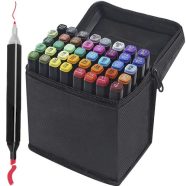 Kétoldalas jelölők / tollak - 40 db-os készlet, színes