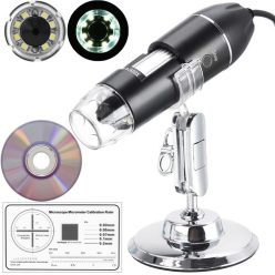   Izoxis 22185 USB digitális mikroszkóp, 1600x, fekete/ezüst
