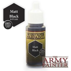   The Army Painter -  Warpaints - Matt Black (2022) -  akril festék (18ml)