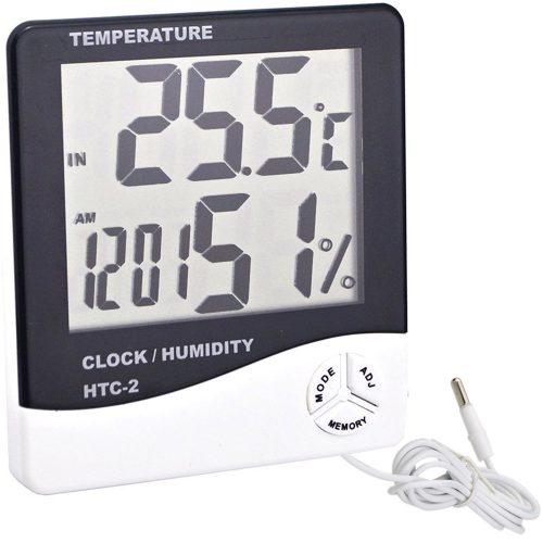 VG 01310 digitális hőmérséklet és páratartalom mérő, fekete