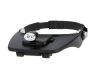 VG 09015 nagyító szemüveg, 4 cserélhető lencsével, LED, fekete