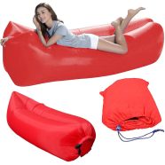  On Air Lazy Bag XXL - önfelfújó matrac kempingezéshez, 220 x 70cm, Piros