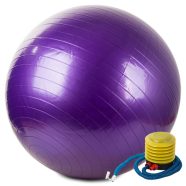   VG - 14172_F felfújható gumi gimnasztikai labda, 65cm, lábpumpával, Lila
