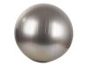 VG - 14172_S felfújható gumi gimnasztikai labda csíkos mintával, 65cm, lábpumpával, Ezüst