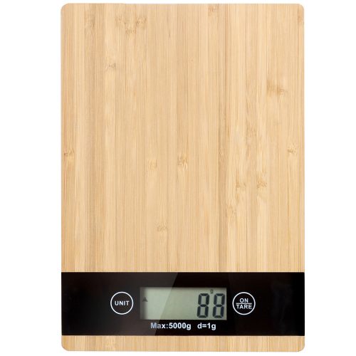 VG 17099 digitális bambusz konyhai mérleg, barna