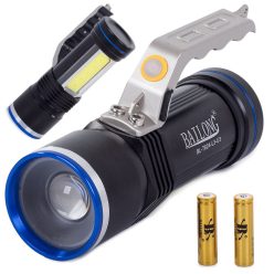 Bailong BL-T624 LED keresőlámpa, fekete/ezüst