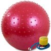 VG - 14282_CZE felfújható gumi gimnasztikai labda, 55cm, lábpumpával, Piros
