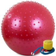   VG - 14283_CZE felfújható gumi gimnasztikai labda, 65cm, lábpumpával, Piros