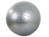 VG - 14283_S felfújható gumi gimnasztikai labda, 65cm, lábpumpával, Ezüst