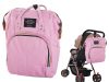 VG - 01496_R - szövet vízálló hátizsák, 39 x 24 x 19cm, Rózsaszín