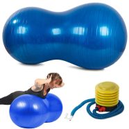   VG - 14285_N felfújható gumi gimnasztikai labda, 40 x 90cm, lábpumpával, Kék