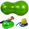 VG - 14285_Z felfújható gumi gimnasztikai labda, 40 x 90cm, lábpumpával, Zöld