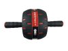 AB Wheel hasizom erősítő görgő egyenes fogókkal csúszásmentes szőnyeggel, Fekete/Piros