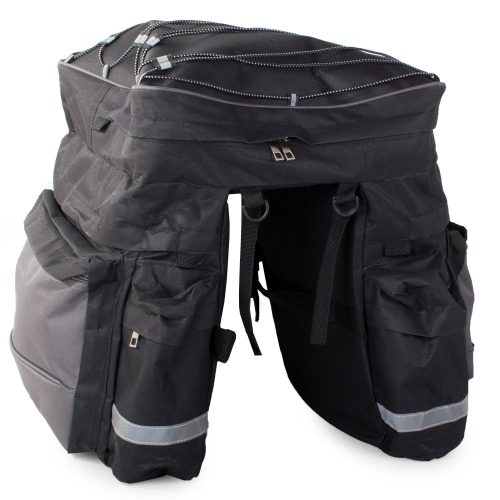 VG 14325 kerékpár csomagtartó táska, 37 x 38 x 35 cm, fekete