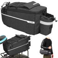   B-Soul - csomagtartóra rögzíthető kerékpáros táska, 9L, 38,5 x 15 x 16cm, Fekete
