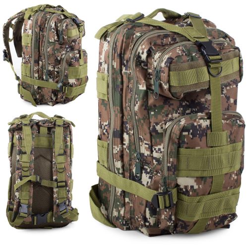 VG 14359_Z taktikai katonai túlélő hátizsák 30l, barna/zöld/camo