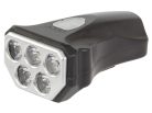 VG 08328 5 LED USB kerékpár első lámpa, fekete