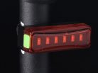 VG 08333 LED USB kerékpár első és hátsó lámpa készlet, fekete/piros