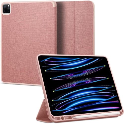 Spigen Urban Fit - Apple iPad Pro 11 (2021/2022) aktív flip tablet tok, rózsaszín