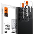 Spigen Ez Fit Optik Pro - Samsung Galaxy S23 Ultra kameravédő, 2db-os, átlátszó/fekete
