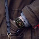 Tech-Protect Mellow - Apple Watch 42 / 44 / 45 / 49mm gumis textil szíj, fekete