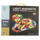 Light Magnetic Stick Blocks 76 - világító mágneses építőjáték