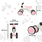 Trike Fix Mini - négykerekű futókerékpár, Rózsaszín/Szürke