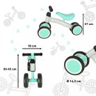 Trike Fix Mini - négykerekű futókerékpár, Menta/Szürke