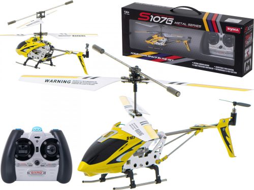 Syma S107G távirányítós helikopter 22 x 9 8 x 3 8 cm Sárga Fehér