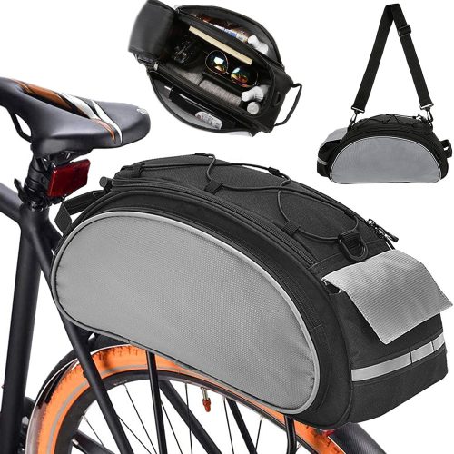 VG 14402 kerékpár csomagtartó táska, 40 cm x 18 cm x 18 cm, fekete