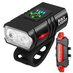   VG 14403 LED kerékpár első és hátsó lámpa, fekete/piros
